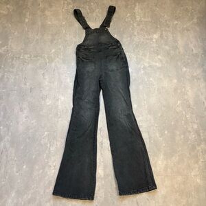FREE PEOPLE Flare Denim Black Jumpsuit Overalls Size‎ 27 OB470597